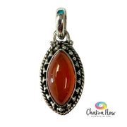 Carnelian Sterling Silver Pendant