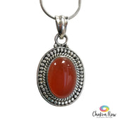 Carnelian Sterling Silver Pendant