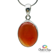 Carnelian Sterling Silver Pendant