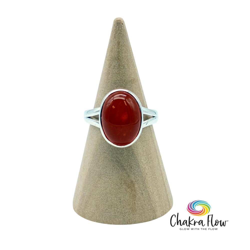 Carnelian Sterling Silver Ring