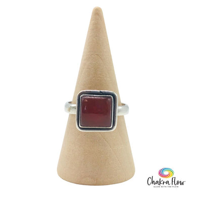Carnelian Sterling Silver Ring Size 6