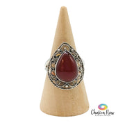 Carnelian Sterling Silver Ring Size 7