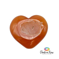 Carnelian Druzy Heart