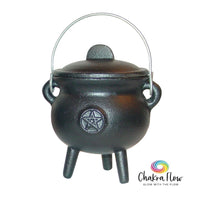 Cast Iron Cauldron Pentacle 