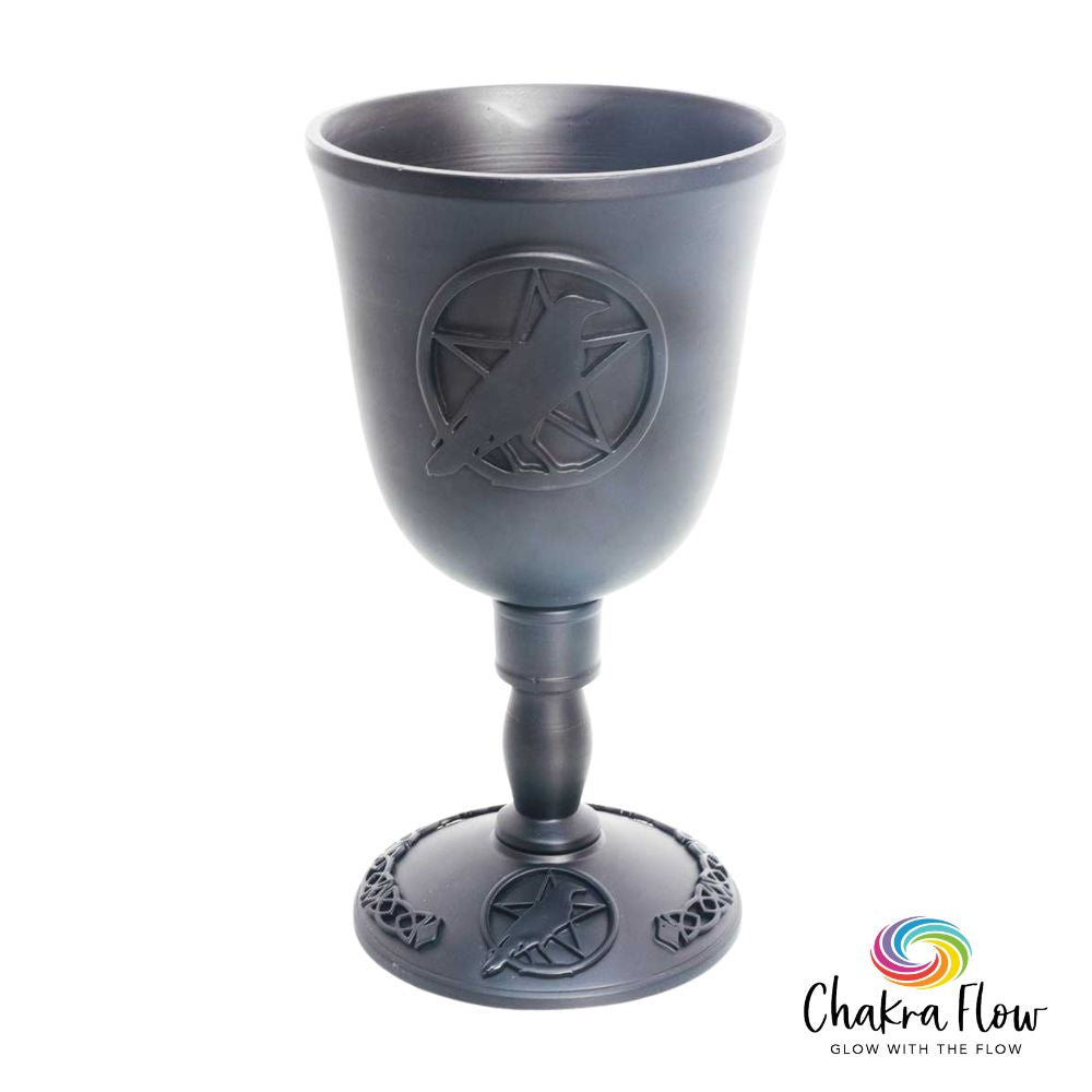 Cast Iron Chalice Pentacle Raven