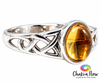 Citrine Celtic Sterling Silver Ring Size 10