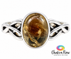 Citrine Celtic Sterling Silver Ring size 9
