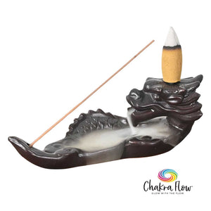 Ceramic Backflow Incense Burner- Sleeping Dragon