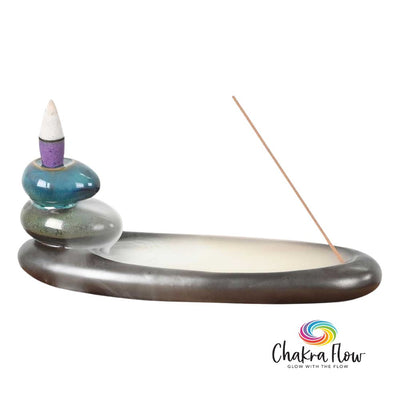 Ceramic Backflow Incense Burner- Zen