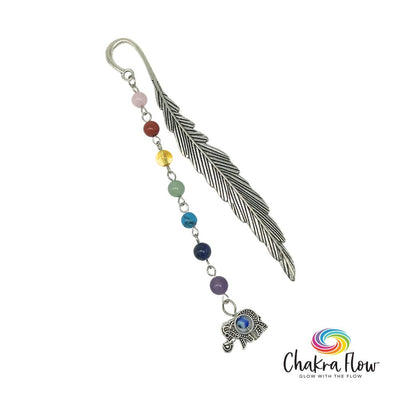 Chakra Feather & Elephant Bookmark
