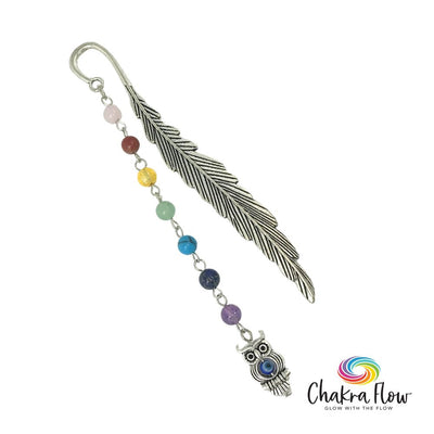 Chakra Feather & Owl Bookmark