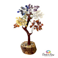 Chakra Gem Tree on Log