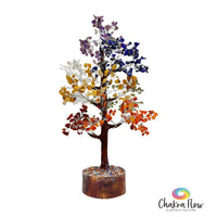 Chakra Gem Tree on Log