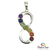 Chakra Infinity Symbol Sterling Silver Pendant