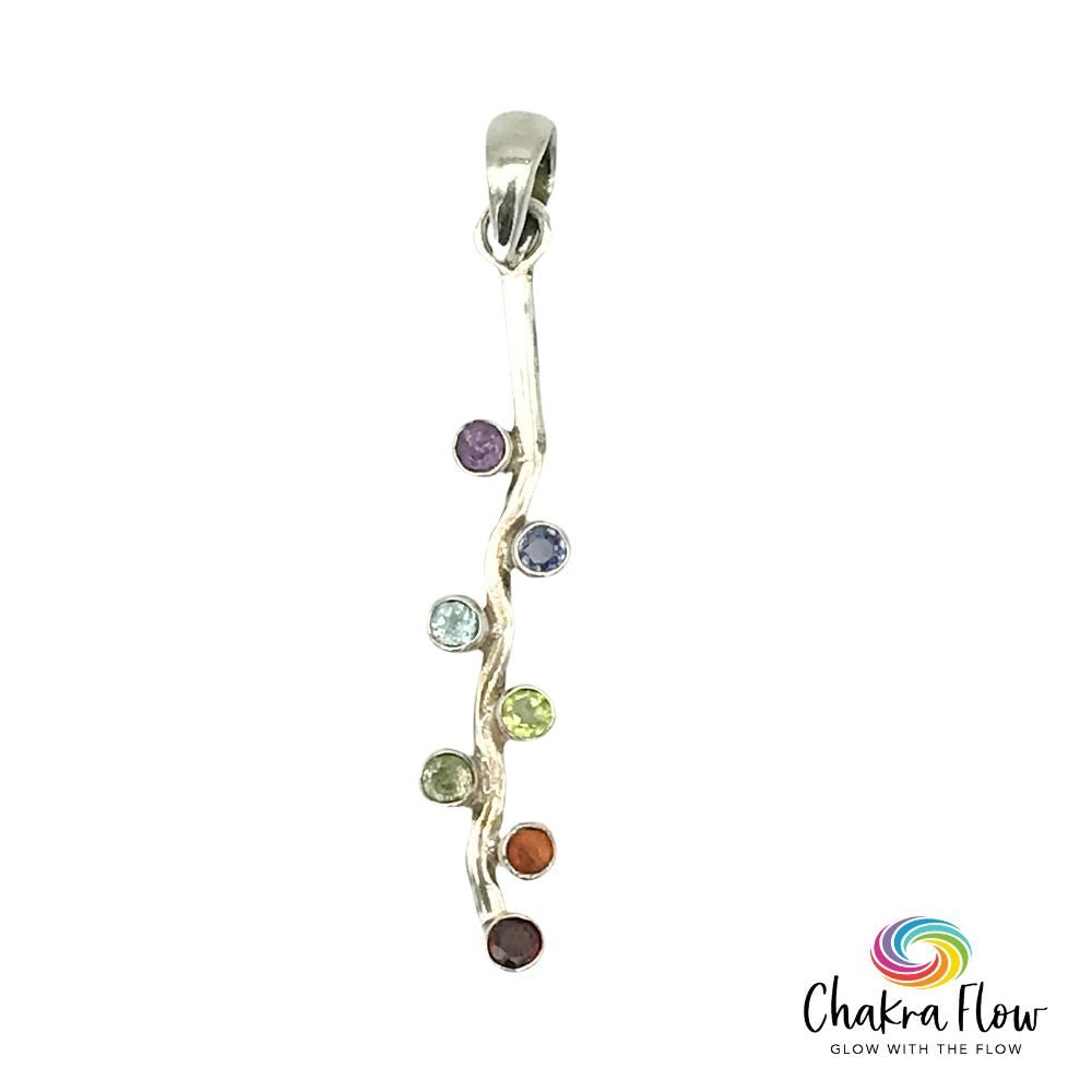 Sterling Silver Chakra Vine Pendant