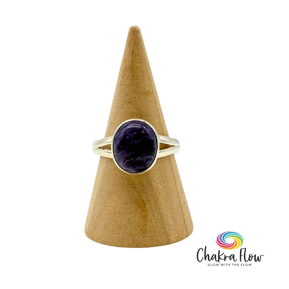 Charoite Sterling Silver Ring