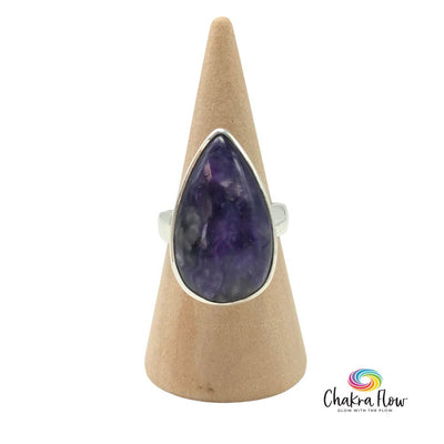 Charoite Sterling Silver Ring Size 5.5