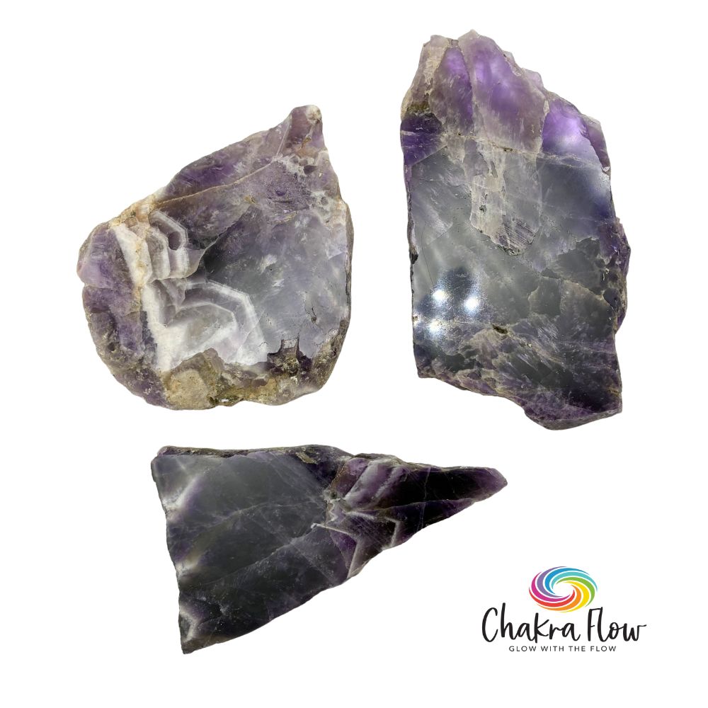 Chevron Amethyst Polished Slice