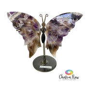 Chevron (Dream) Amethyst on Metal Stand