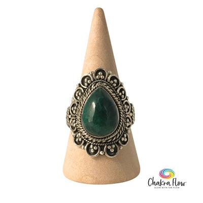Chrysocolla Sterling Silver Ring Size 8.5