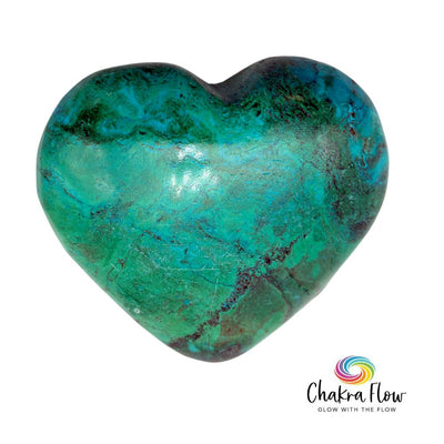 Chrysocolla Heart Palm Stone