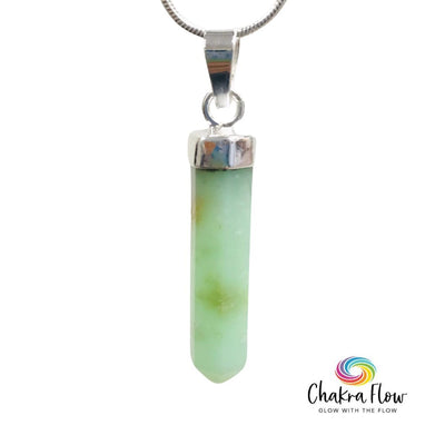 Chrysoprase Pencil Sterling Silver Pendant