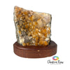Citrine Cluster on Wood Base