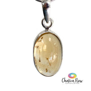 Citrine Cabochon Sterling Silver Pendant