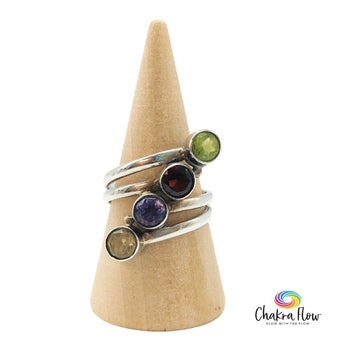 Amethyst, Citrine, Garnet & Peridot Ring