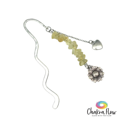 Citrine & Flower Bookmark