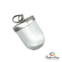 Clear Quartz Tongue Sterling Silver Pendant