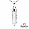 Clear Quartz Pencil Sterling Silver Pendant