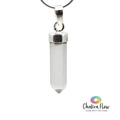 Clear Quartz Point Sterling Silver Pendant