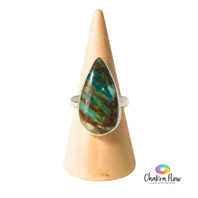 Collawood Petrified Wood Sterling Silver Ring Size 6