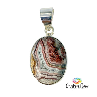 Crazy Lace Agate Sterling Silver Pendant