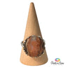 Crazy Lace Agate Sterling Silver Ring Size 8.5