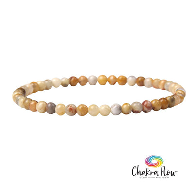 Crazy Lace Agate 4mm Bracelet