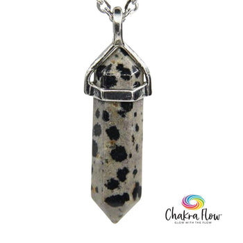 Dalmatian Jasper Double Terminated Pendant