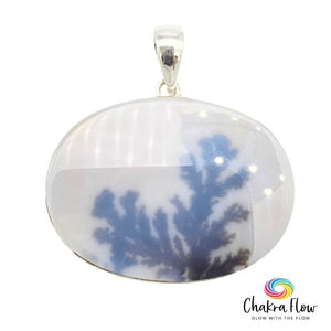 Dendritic Agate Sterling Silver Pendant