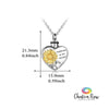 Memorial Pendant Dimentions