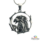 Eagle & Citrine Sterling Silver Pendant