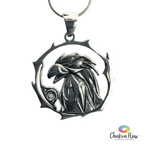 Eagle & Citrine Sterling Silver Pendant