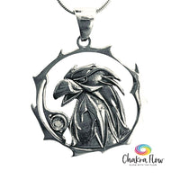 Eagle & Citrine Sterling Silver Pendant