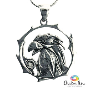 Eagle & Citrine Sterling Silver Pendant