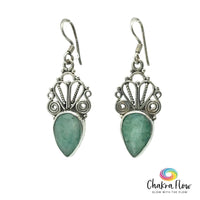 Emerald Sterling Silver Earrings