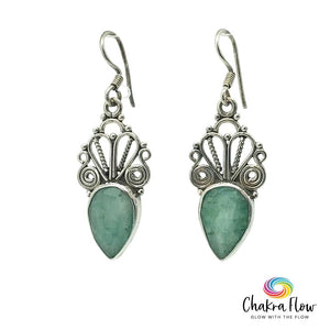 Emerald Sterling Silver Earrings