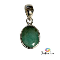 Emerald Sterling Silver Pendant
