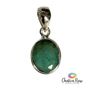 Emerald Sterling Silver Pendant