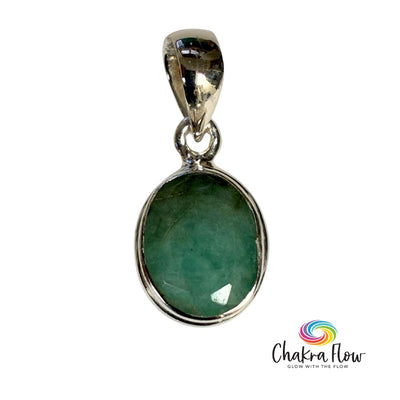 Emerald Sterling Silver Pendant