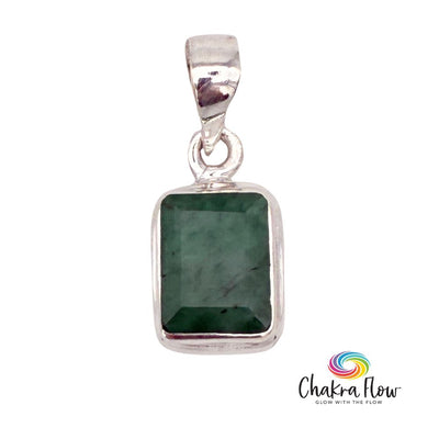 Emerald Sterling Silver Pendant